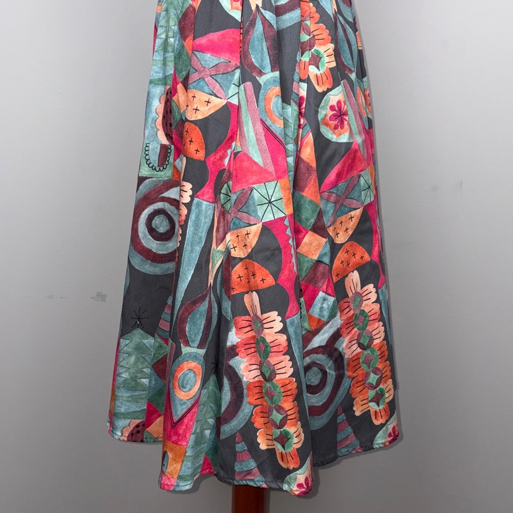 Miss Lulo Jani Modernist Art Vintage/Retro Inspired Dress SZ S - Picture 6 of 13